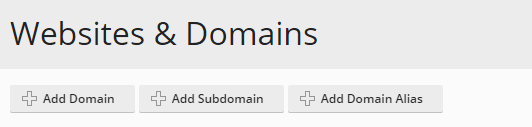 Add domains Plesk