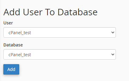 Manually add cPanel users to database