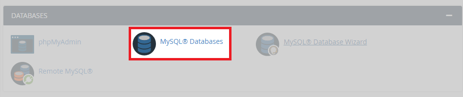 cPanel MySQL Databases