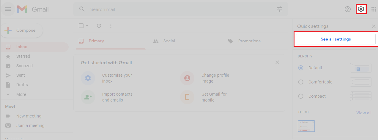 Gmail all settings