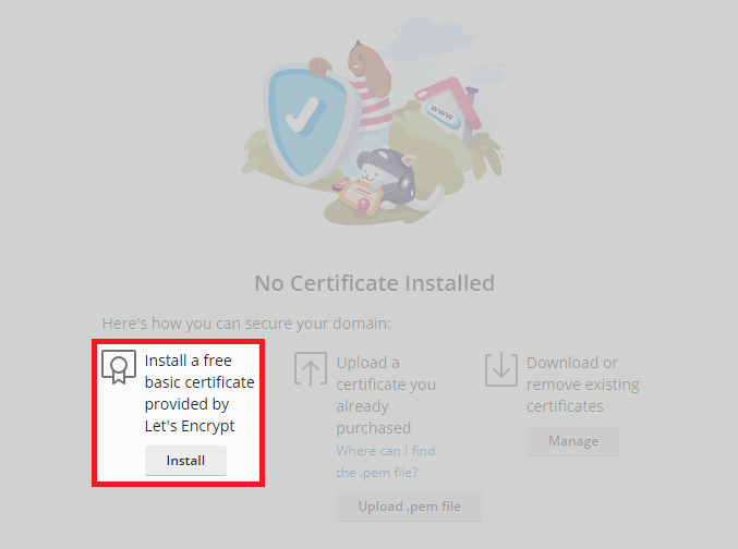 Plesk certificate installer