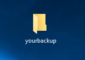 Backup folder on windows desktop