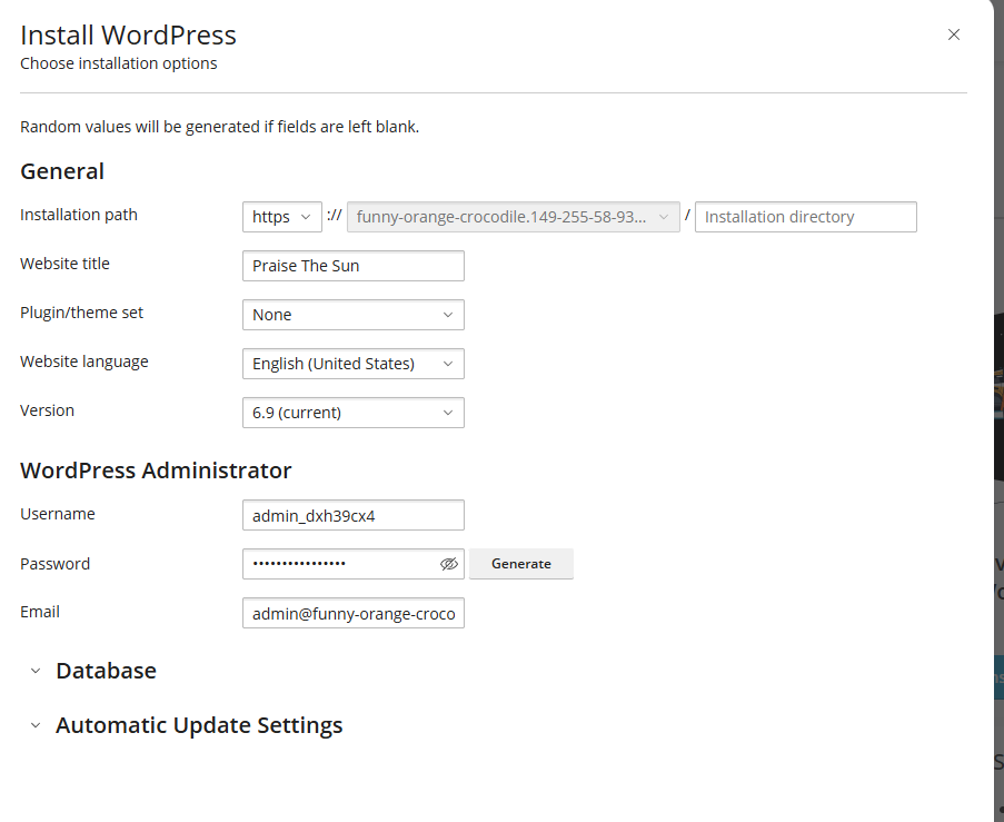 wp toolkit settings