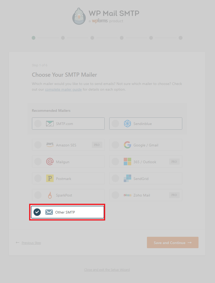 WP Mail SMTP other SMTP