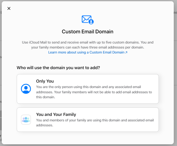 configure added custom domain