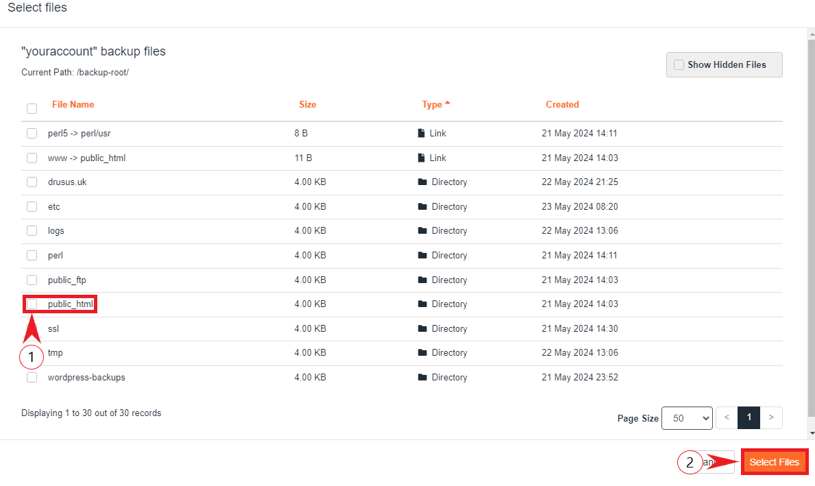 JetBackup 5 Restore Specific Directory