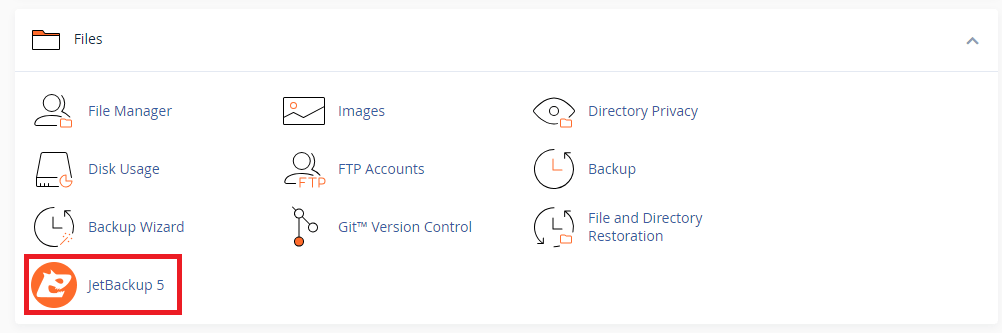 JetBackup 5 in cPanel