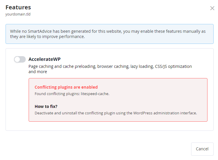 Conflicting Plugin Warning