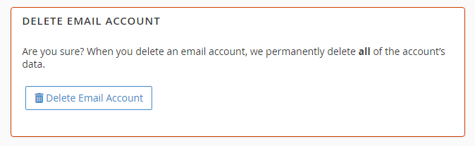 Delete Email Account in cPanel