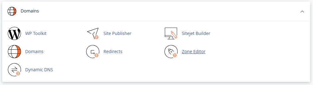 Zone editor in cPanel