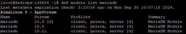 MariaDB Install