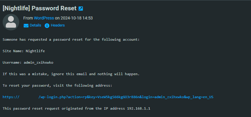 WordPress Reset Admin Email