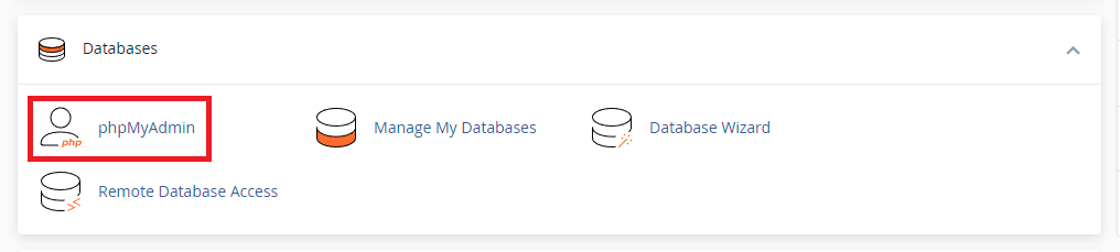 phpMyAdmin In cPanel