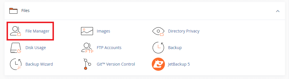 cPanel File manager