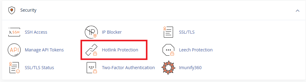 Hotlink Protection in cPanel