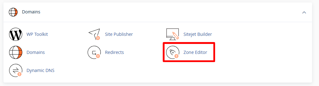 Zone Editor in cPanel