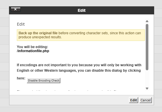 Click through the next edit prompt