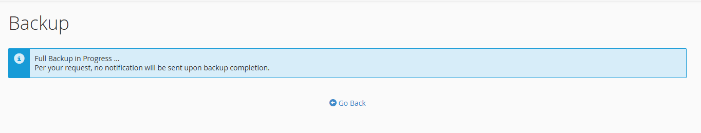 Backup in progress