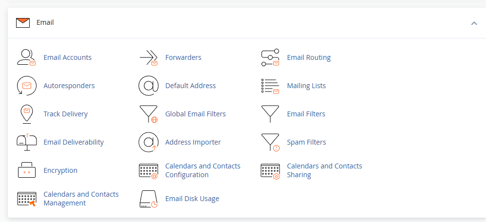Email Section in cPanel