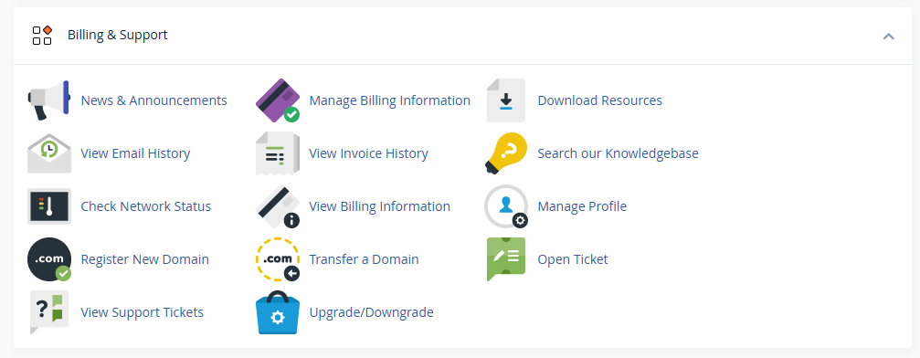 Open ticket from cPanel