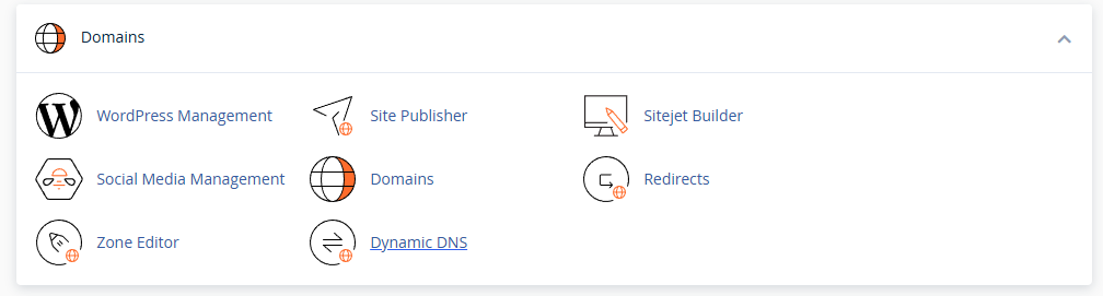 Domains Section in cPanel