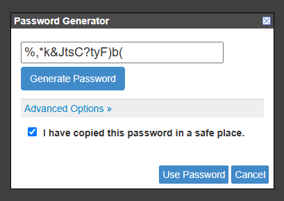 WHM password generator