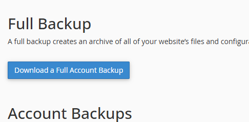 cPanel Backup Tool