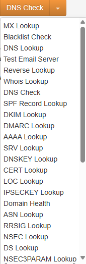 MXToolbox records list